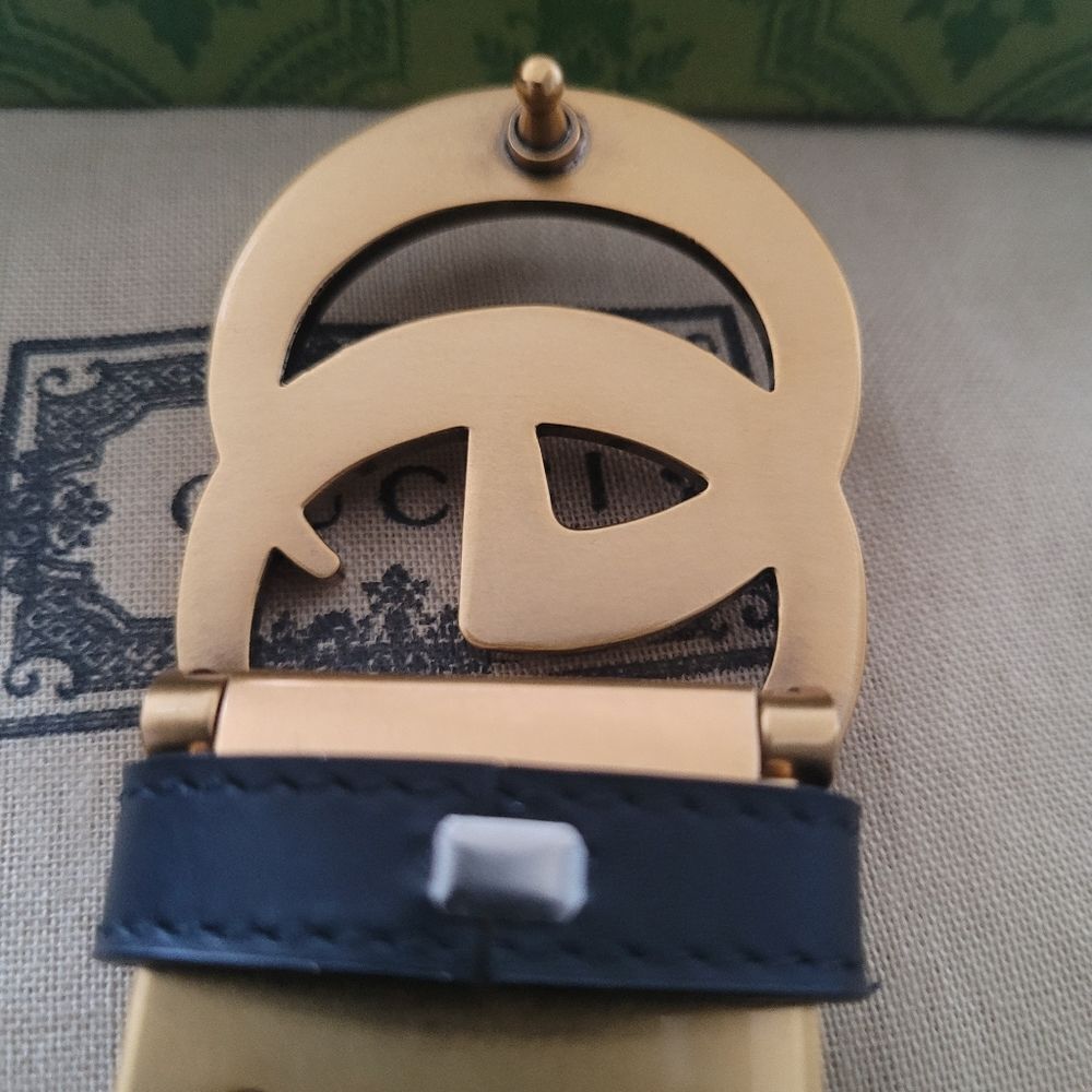 Gucci Classic GG Gold Mens Belt. Size 44 - Picture 4 of 4